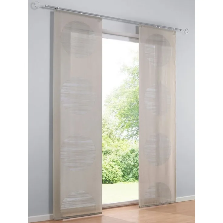 heine Gardine Schiebevorhang (1 St), Klettschiene, halbtransparent