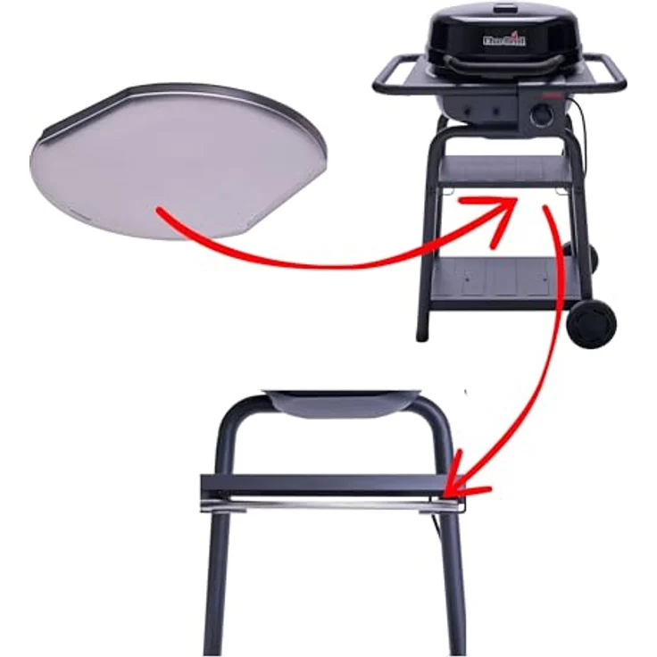 Patio Bistro E2Coal Grillplatte, Schwarz, 38.1 x 38.1 x 0.9 cm – Bild 5