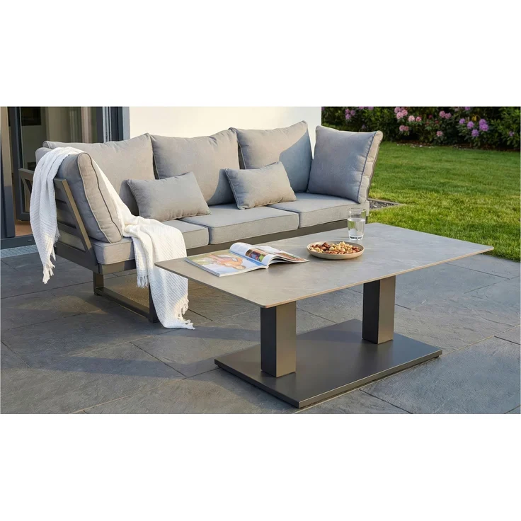 Multifunktionssofa Bondino, Aluminium, Grau, 202 x 82 x 70 cm – Bild 7