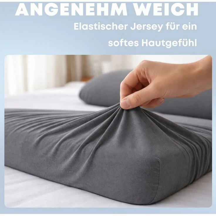 SEI Design Kissenbezüge Kissenbezug Spannbezug 2-er Pack für Gesundheitskissen – 40x60 cm, (2 Stück), Bezug ist geeignet für Nackenkissen ergnonomische Kissen Schlafkissen – Bild 2
