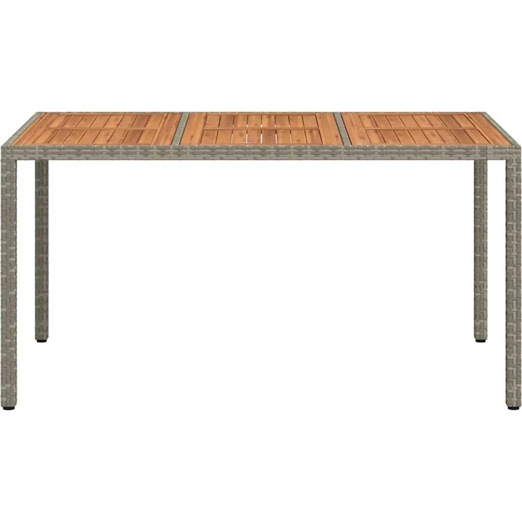 vidaXL Gartentisch Grau 150 x 90 x 75 cm Poly-Rattan 362545 – Bild 3