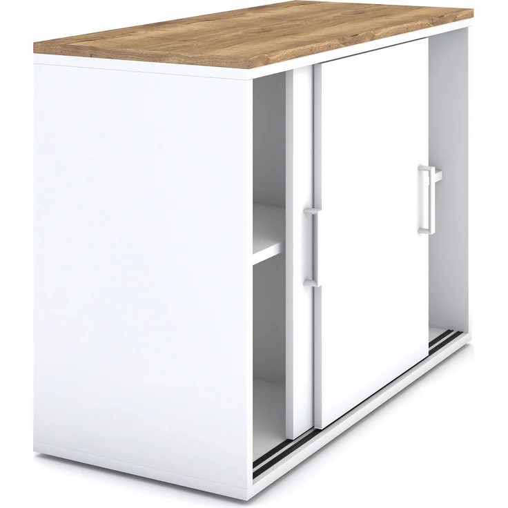 ASSMANN Schiebetürenschrank Allvia Eiche Tabak 100x44x73cm Holz – Bild 6