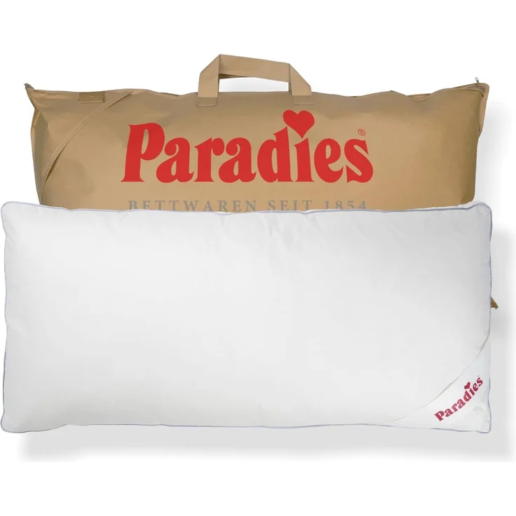 Paradies Kopfkissen Softy Top Bio, Füllung: 100% Polyester, Bezug: 100% Bio-Baumwolle, Bauchschläfer, Seitenschläfer, Rückenschläfer, hergestellt in Deutschland, Füllmengenanpassung durch Reißverschluss – Bild 1
