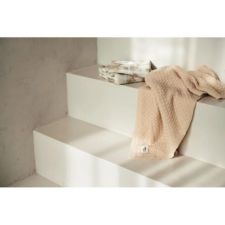 Jollein 516-522-67080 Kinderdecke Strick Merinowolle Oatmeal beige (100x150 cm) – Bild 8