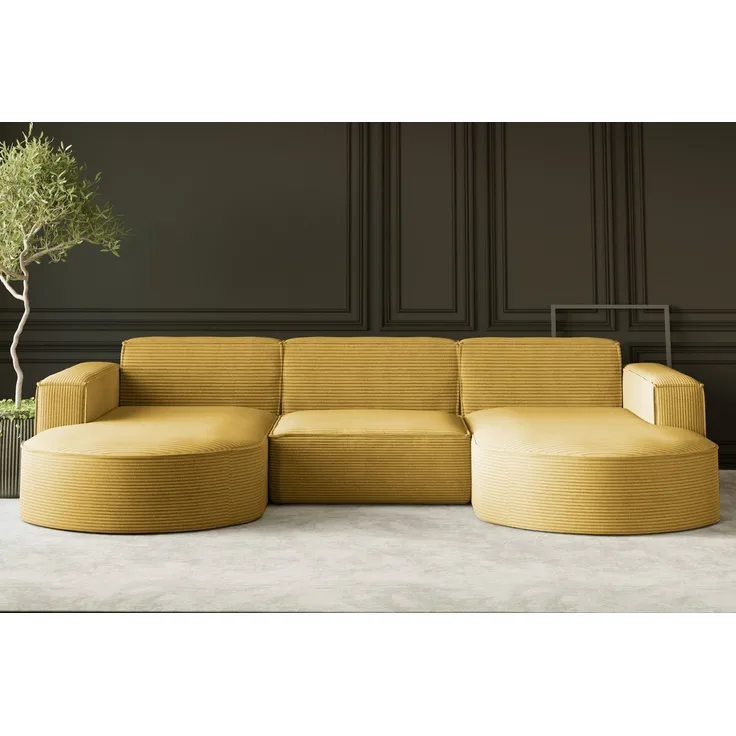 Kaiser Möbel Ecksofa Sofa U form, Couch MODENA U STUDIO stoff Verita, Poso, Quelle