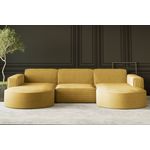 Kaiser Möbel Ecksofa Sofa U form, Couch MODENA U STUDIO stoff Verita, Poso, Quelle