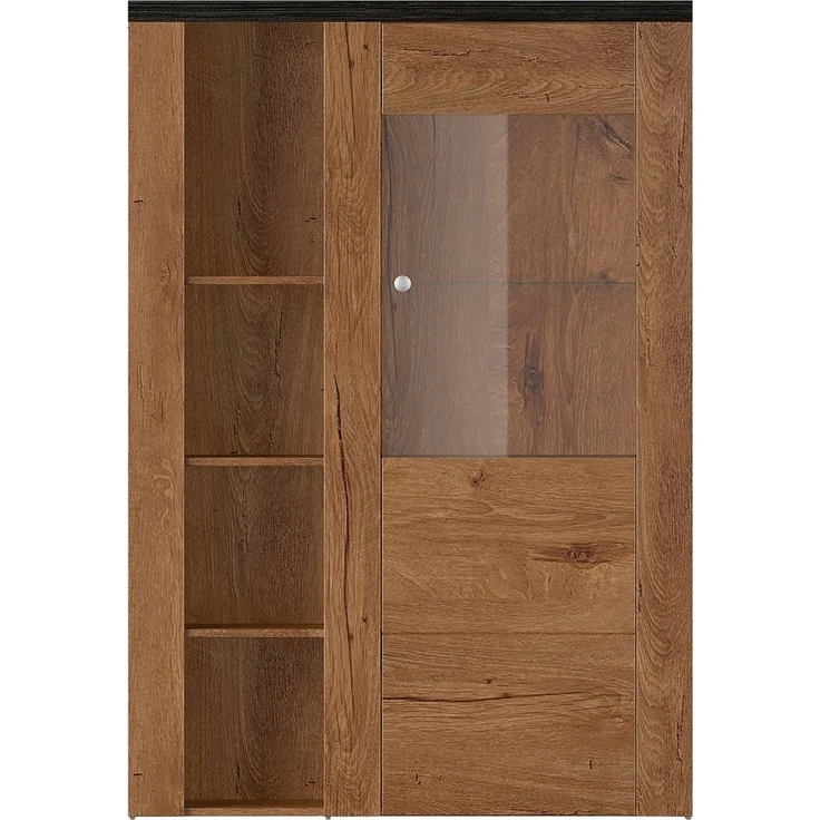 Home affaire Vitrine Larona, zeitlose Glasvitirne, Hochschrank Höhe 145 cm Stauraumvitrine mit dekorativer Rahmenoptik – Bild 2