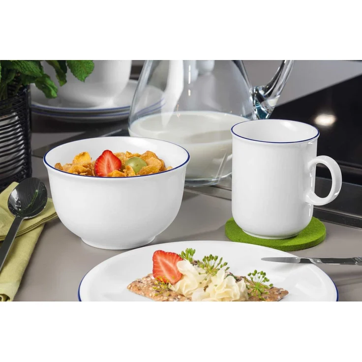 Seltmann Weiden Compact Blaurand Frühstücksteller ø 19,3 cm 6er Set – Bild 3