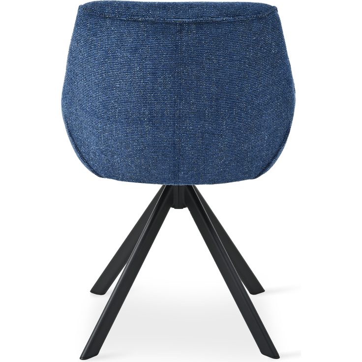 GOEURVANT 1178 Esszimmerstühle 4er-Set mit Armlehnen, 360° Drehbar, Chenille - Blau – Bild 7
