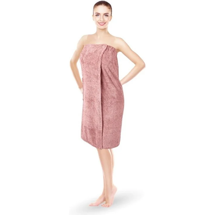 Bestlivings Saunatuch Damen 80x145cm, (1-St), Sauna Kilt "Flauschig" Saunahandtuch mit Gummizug und Knopfverschluss – Bild 1