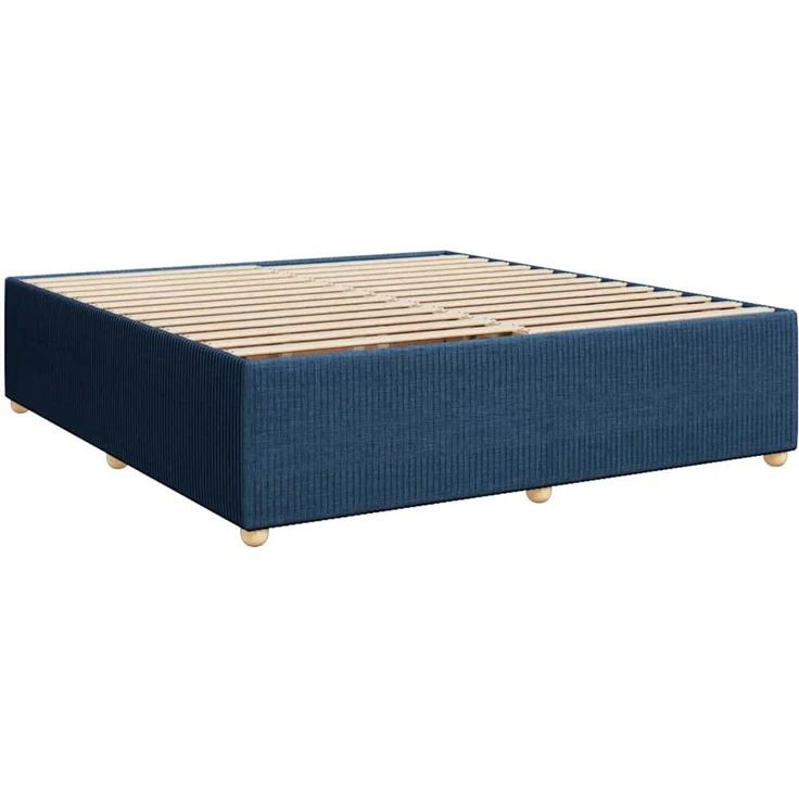 vidaXL Boxspringbett mit Matratze Blau 200x200 cm Stoff 3289869 – Bild 9