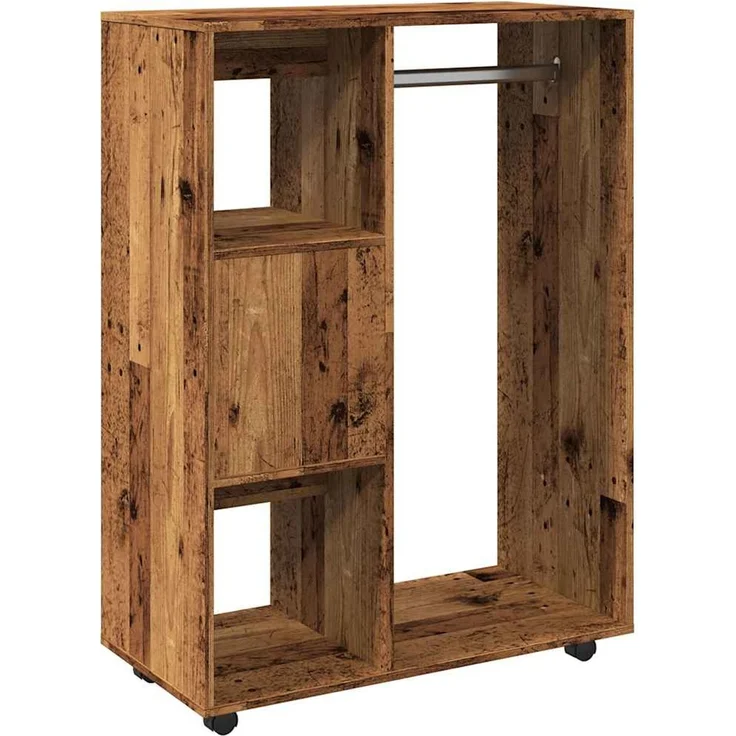 vidaXL Kleiderständer Altholz-Optik 80x40x110 cm Holzwerkstoff 856668 – Bild 6