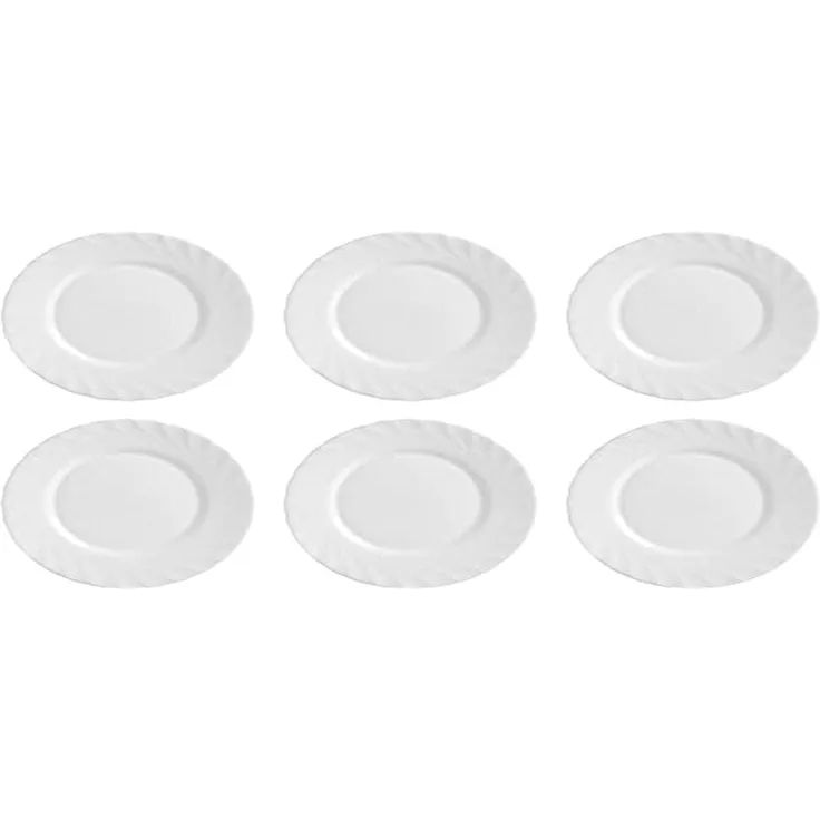 Arcoroc Frühstücksteller Arcoroc Trianon White Teller flach 19.5 cm 6er Set