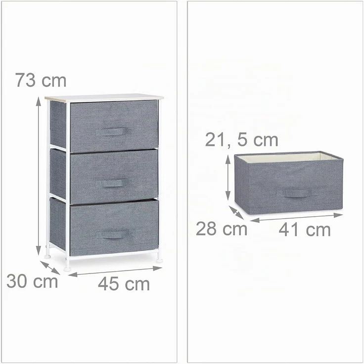 Relaxdays Regalsystem verschiedene Varianten grau – Bild 3