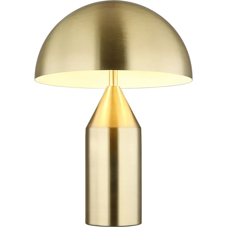 Tischleuchte, 2 Flammig, messing matt, H 39 cm