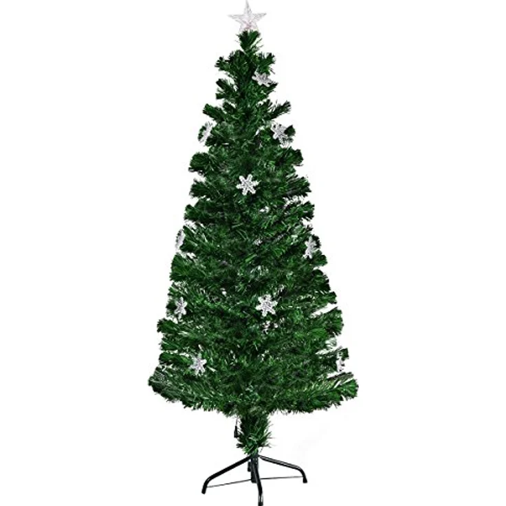 COSTWAY Künstlicher Weihnachtsbaum, mit 170 PVC Nadeln, 24 LEDs, Sternspitze – Bild 11