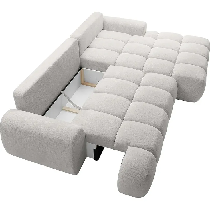 Vente-unique - FARNETA Sofa Stoff Grau - B 177 cm x H 86 cm x L 280 cm – Bild 5
