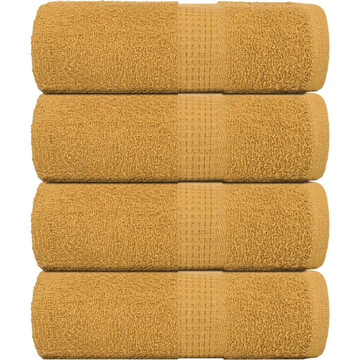 vidaXL Gästetücher FROGN 4 Stk. Gold 30x50 cm 360 g/m² 136804