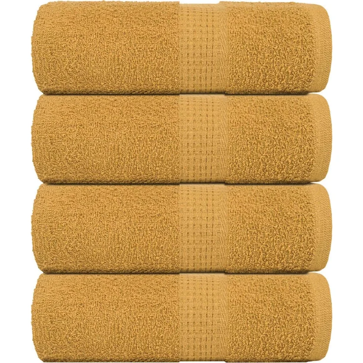 vidaXL Gästetücher FROGN 4 Stk. Gold 30x50 cm 360 g/m² 136804 – Bild 1