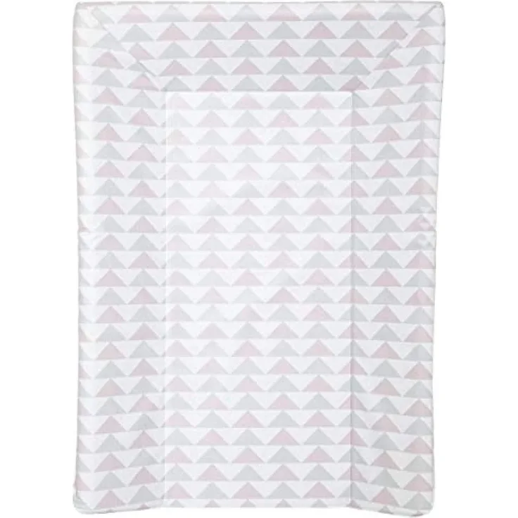 BabyCalin Luxus Wickelunterlage, 50x70 cm, Rosa und Grau Geometrisch, rosa