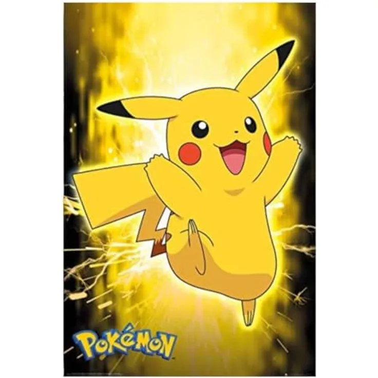 GB eye FP4716 Pokémon-Pikachu Maxi-Poster, 61 x 91,5 cm, Neon, hochwertiges Glanzpapier