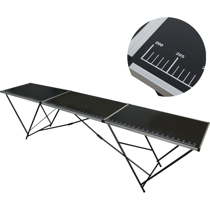 Tapeziertisch Alu Flohmarkttisch 300x60 cm Klapptisch klappbar mit Messskala – Bild 1