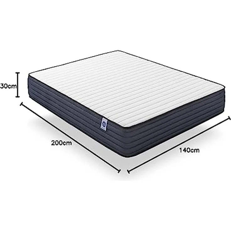 Naturalex | Perfectsleep | Matratze 140x200 cm | 30 cm hoch | Memory und Blue Latex-Technologie Extra Komfort HR | Fester Halt mit Atmungsaktivem Schaumstoff | Ergonomisch Entspannend – Bild 2