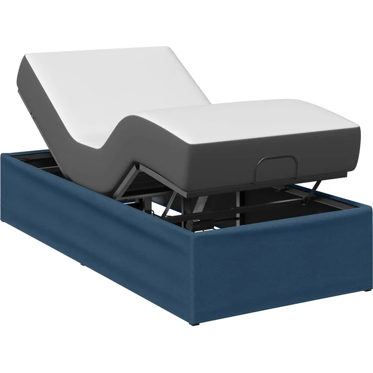 vidaXL Elektrisch verstellbares Bettgestell Blau 190 x 100 x 33,5 cm 42037345 – Bild 3