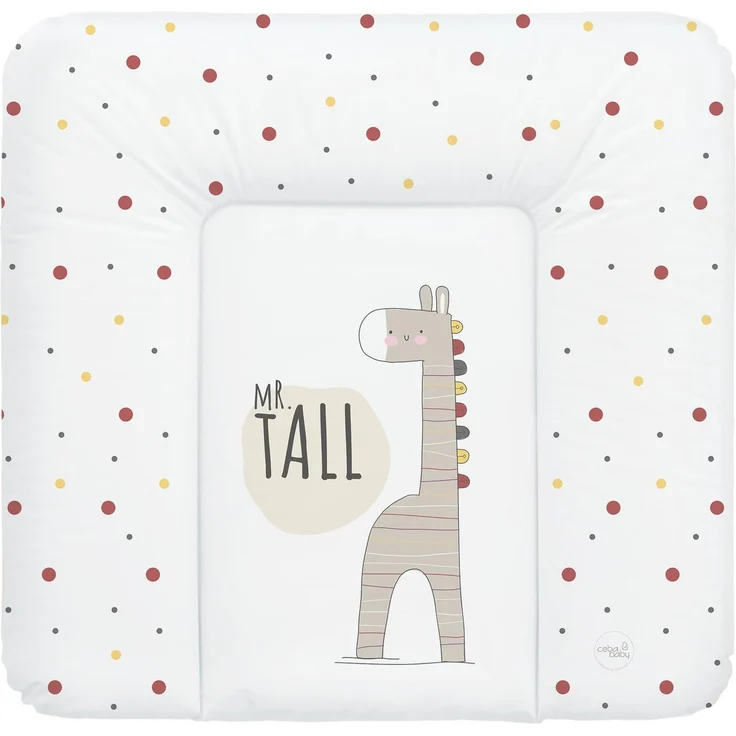 Ceba Baby Wickelauflage – Wickelauflage für Neugeborene weich – Kissen Wickelauflage waschbar für Mädchen und Jungen – wasserdicht – 75x72 cm – Giraffe Mr. Tall