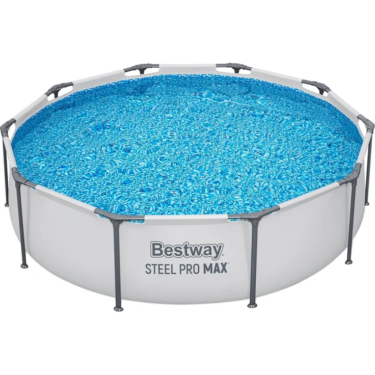 Bestway Steel Pro MAX Frame Pool ohne Pumpe Ø 305 x 76 cm, lichtgrau, rund – Bild 9