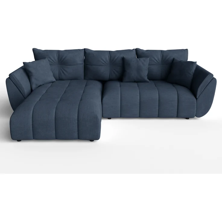 AX LIVING Eckcouch blau Verciani Schlaffunktion Bettkasten 280cm – Bild 5