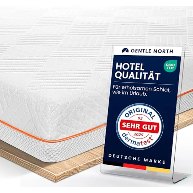 Gentle North, Topper Gel-Memory- und Komfortschicht – 7 cm – Stärke H2/H3 – Matratzentopper, (1-tlg), 7 cm, schadstoffgeprüft (Stoffe, Fäden, Reißverschlüsse & Schaum etc) – Bild 2