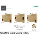 MEBLINI Schrankbett Bed Concept - BC-14 - 160x200cm Horizontal - Artisan Eiche mit Matratze - Wandbett mit Lattenrost - Klappbett mit Schrank - Wandklappbett - Murphy Bed - Bettschrank