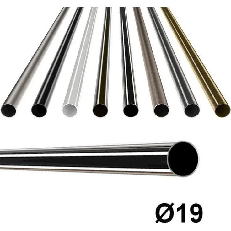 MDEKOR Gardinenstange Gardinenrohr aus Metall – Stahlrohr für Stangen Ø 16, 19 & 25 mm, Ø 19 mm Edelstahl, Länge 120 cm – Bild 4