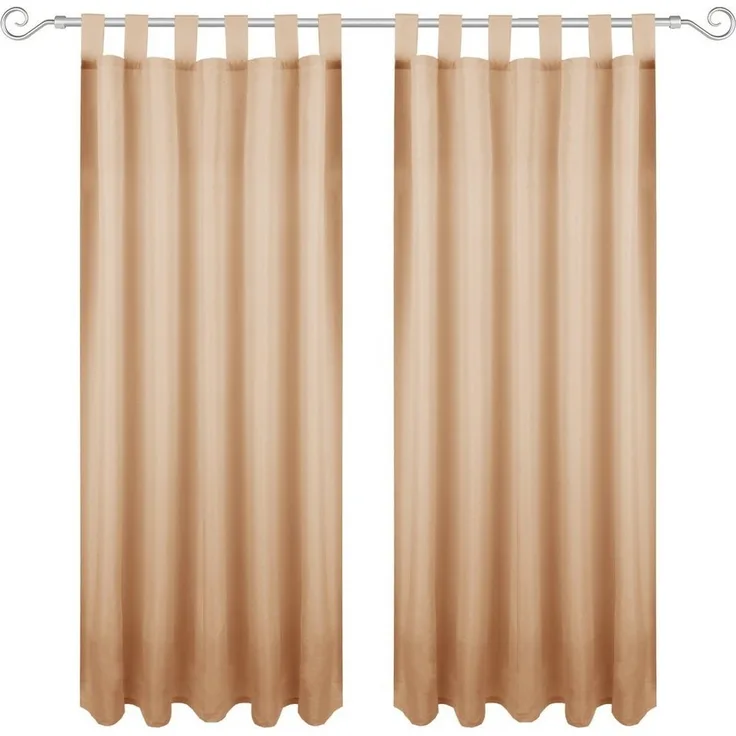 Bestgoodies Gardine Schlaufengardine, Schlaufe (2 St), Blickdichter Vorhang mit Schlaufen, Schlaufengardine