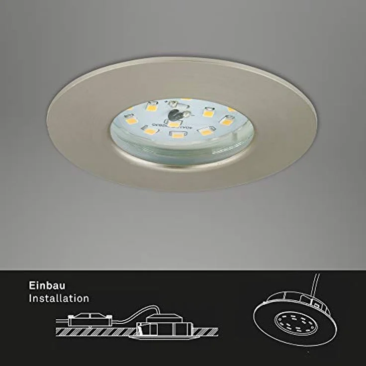 Briloner LED Einbauleuchten Attach matt-nickel 3er Set Einbaustrahler Deckenspot – Bild 7