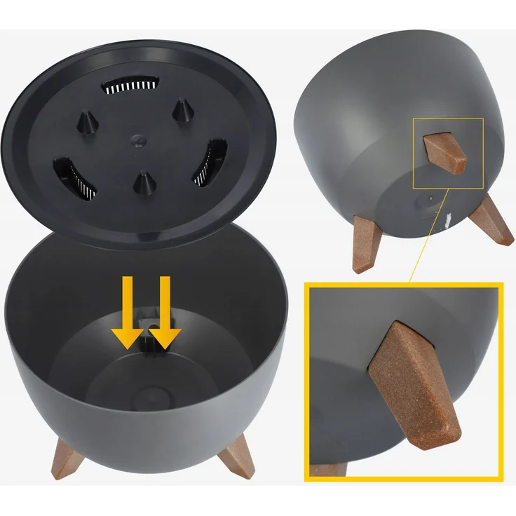 KADAX Blumentopf-Abdeckeinsatz 29cm Anthrazit 2 Stk – Bild 3