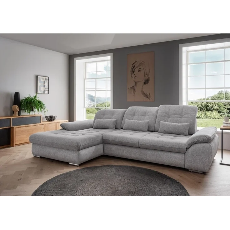 Benformato Sofa Rigatti: Komfortables Mikrofaser-Sofa mit Sitztiefenverstellung, verstellbaren Kopfstützen und Schlaffunktion - In zwei Farben wählbar – Bild 1