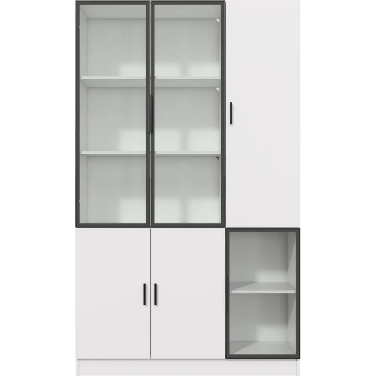 ZUBALIYA Schrank mit LED-Beleuchtung in Weiß, ideale Lösung für kleine Räume, robuste Verarbeitung, langlebige Materialien, einfache Selbstmontage, mit verständlicher Aufbauanleitung, si. (Modell 2) – Bild 20