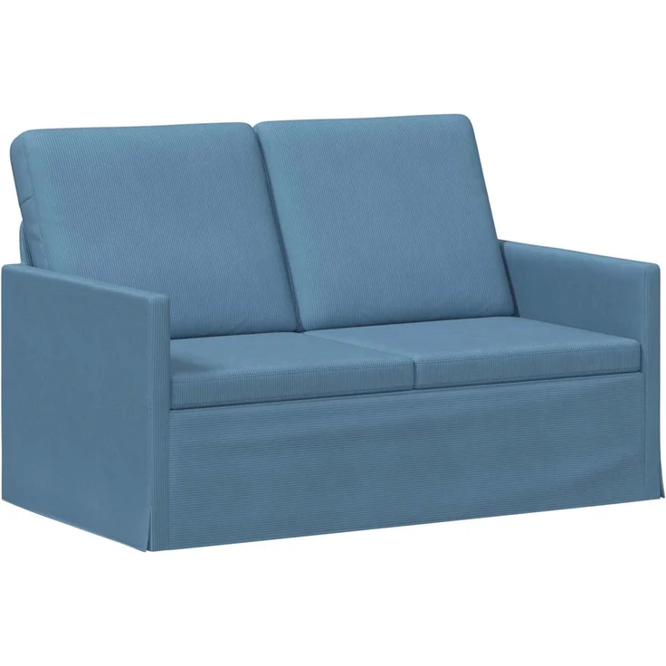vidaXL 2-Sitzer Sofa Blau 130 x 81 x 82 cm Cordstoff 42041070 – Bild 1