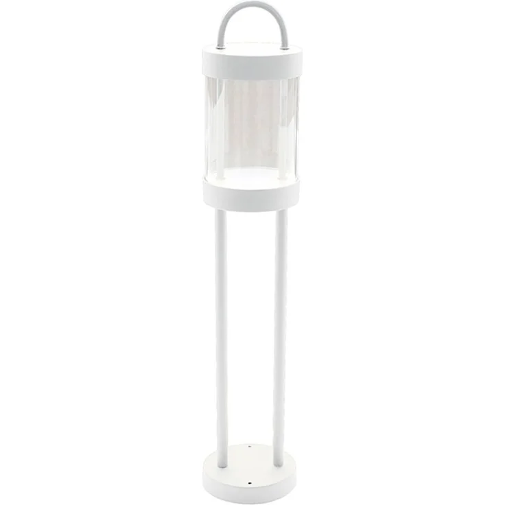 LED Außen-Stehleuchte, Alu, weiß, H 65 cm – Bild 5