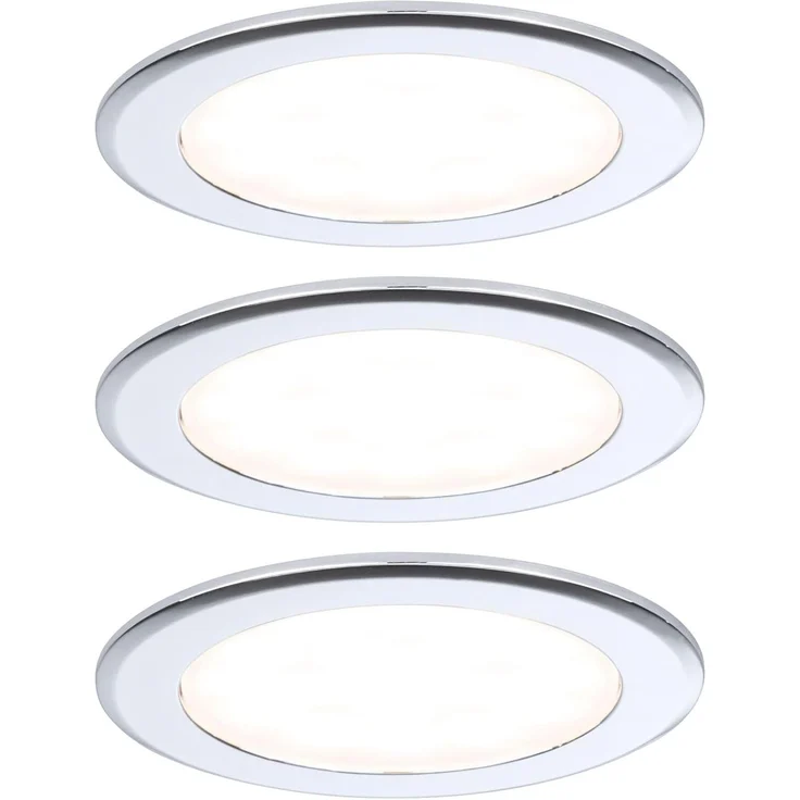 Paulmann 93118 LED Möbeleinbauleuchten 3er Set 3000K Chrom – Bild 10