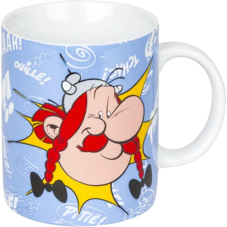 Könitz Kaffeebecher Asterix & Obelix Asterix-Tchoc im Geschenkkarton Becher, Porzellan, Mehrfarbig, 11. 5x8. 2x9. 4 cm