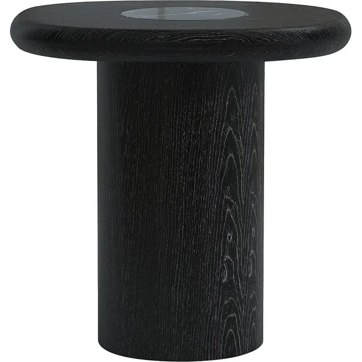 Vente-unique - MARSULA Couchtisch Holz, PlatteMarmor Schwarz - B 60 cm x H 40,5 cm x L 100 cm – Bild 5