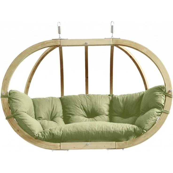 AMAZONAS Mehrpersonen Hängesessel Globo Royal Chair Oliva inkl. Sitzkissen und zwei Spiralfedern