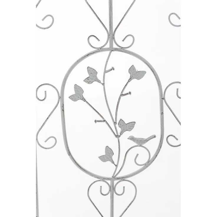 Rankgitter FALK - 35 x 1 x 122 cm, Metall, Antik-Weiß | Rankhilfe Kletterpflanzen Gartendekoration – Bild 7