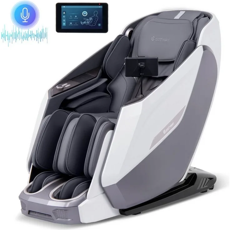COSTWAY Massagesessel mit wärmefunktion und massage 4D elektrisch, SL-Track, Zero Gravity