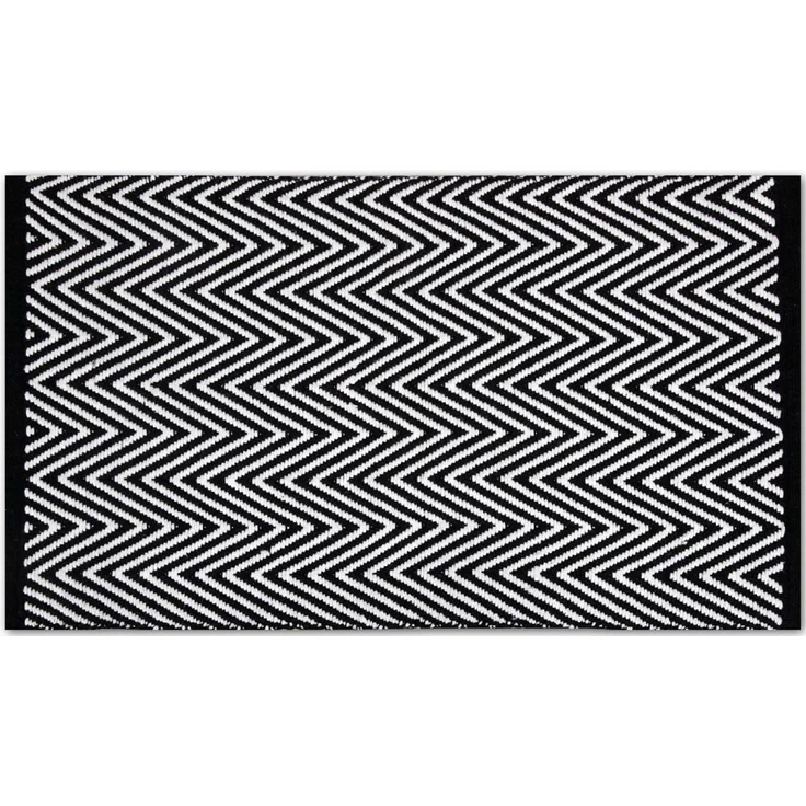 Teppich Läufer Matte Unterlage Vorleger Fußabtreter, breite Auswahl an modernen Fleckerl- und Baumwollteppiche (50x80 cm / Zigzag) – Bild 4