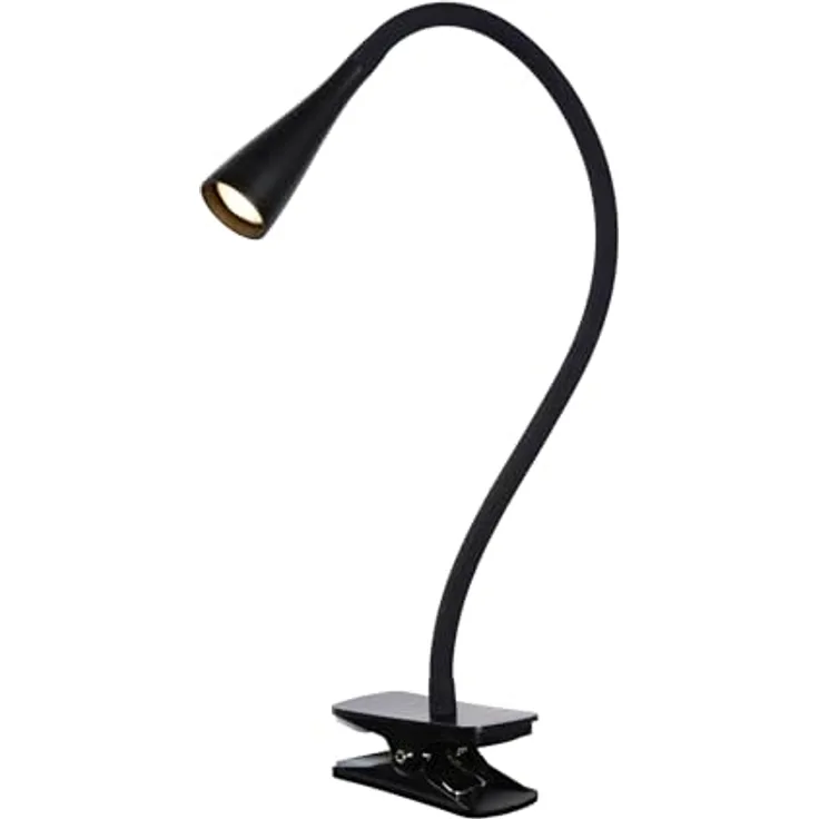 LUCIDE ZOZY Klemmleuchte, LED 3 StepDim 1x4W 3000K, höhenverstellbar, Schwarz