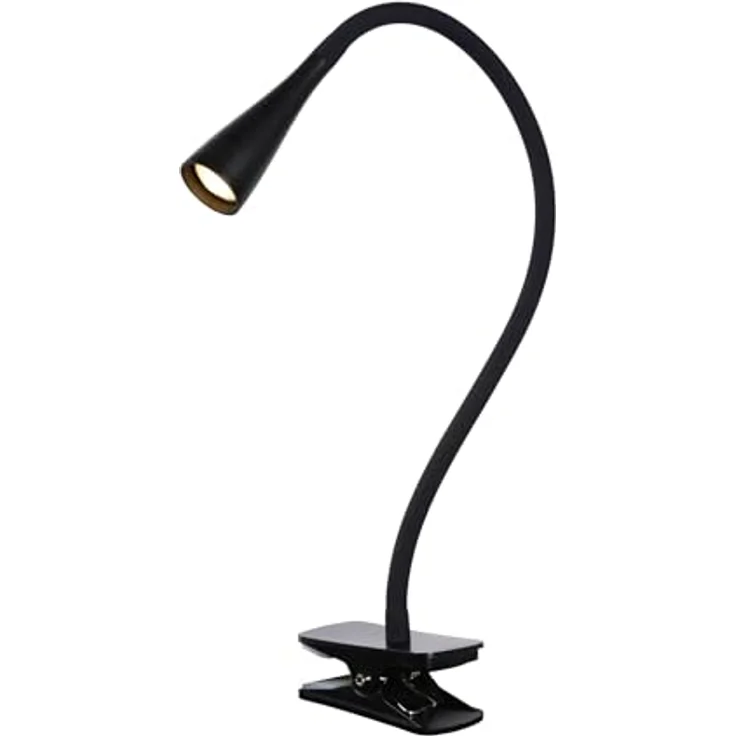 LUCIDE ZOZY Klemmleuchte, LED 3 StepDim 1x4W 3000K, höhenverstellbar, Schwarz – Bild 1